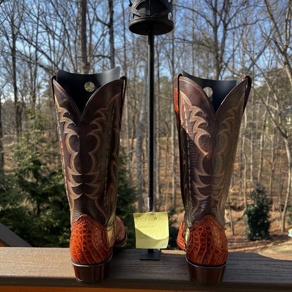 Nocona Burnished Tan Nile Hornback Croc. Cowboy Boots in Men\'s size 10D/10.5D main image 14